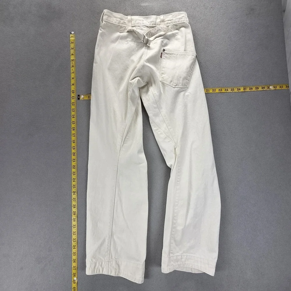 Vintage Levis Engineered Jeans Mens 27x32 White Buckle Back Twisted One Pocket